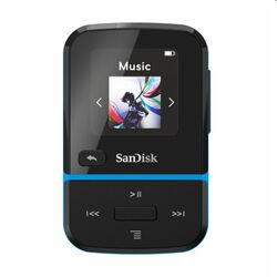Přehrávač SanDisk MP3 Clip Sport Go 32 GB, modrý na playgosmart.cz