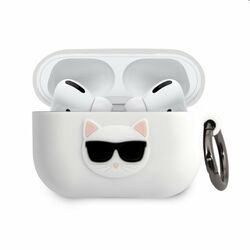 Karl Lagerfeld silikonový obal pro Apple AirPods Pro, bílý na playgosmart.cz