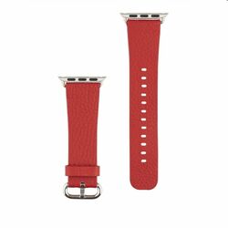 kůžený řemínek COTEetCI Leather pro Apple Watch 42/44/45mm, červený na playgosmart.cz