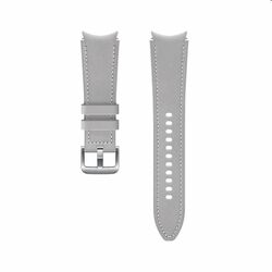 Náhradní hybridní kožený řemínek pro Samsung Galaxy Watch4 (velikost M/L), silver na playgosmart.cz