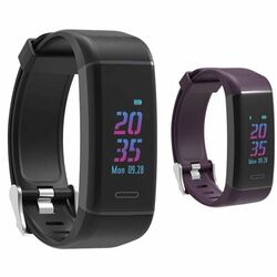 Carneo G-Fit+ fitness smartband with GPS, black + violet band - OPENBOX (Rozbalené zboží s plnou zárukou) na playgosmart.cz