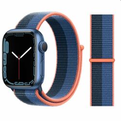 Apple Watch Series 7 GPS (45mm), Blue with Deep Navy Sport Loop , Třída A - použité, záruka 12 měsíců na playgosmart.cz