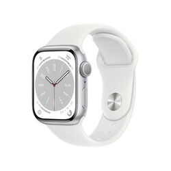 Apple Watch Series 8 GPS 41mm Silver Aluminium Case with White Sport Band na playgosmart.cz