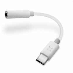 FIXED LINK adaptér pro připojení headphones z USB-C až 3.5 mm jack s DAC čipem, bílým - OPENBOX (Rozbalené zboží s plnou zárukou) na playgosmart.cz