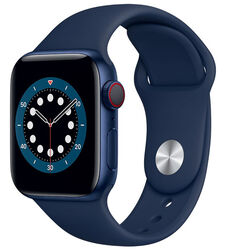 Apple Watch Series 6 GPS + Cellular, 40mm Blue Aluminium Case with Deep Navy Sport Band - Regular na playgosmart.cz