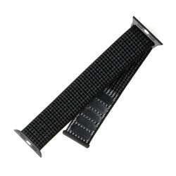 FIXED Nylon Strap for Apple Watch 42/44/45 mm, reflex black, vystavený, záruka 21 měsíců na playgosmart.cz