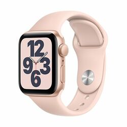 Apple Watch SE GPS, 44mm zlatá Aluminium Case with růžová Sand Sport Band - Regular na playgosmart.cz