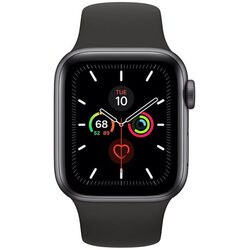 Apple Watch Series 5 GPS, 44mm Space Grey Aluminium Case with Black Sport Band-S/M & M/L na playgosmart.cz