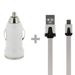 Autonabíječka 4-OK + Datový kabel USB, 1AMP, bílá na playgosmart.cz