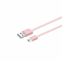 Datový a nabíjecí kabel s Micro USB konektorem, délka 1 metr, Pink na playgosmart.cz