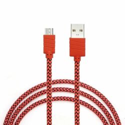 Datový a nabíjecí kabel s Micro USB konektorem, délka 1 metr, Red na playgosmart.cz