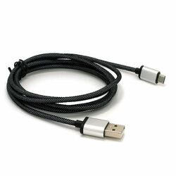 Datový a nabíjecí kabel s Micro USB konektorem, délka 1 metr, Silver na playgosmart.cz