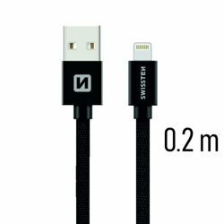 Datový kabel Swissten textilní s Lightning konektorem a podporou rychlonabíjení, Black Datový kabel Swissten textilní s Lightning konektorem a podporou rychlonabíjení, Black na playgosmart.cz