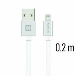 Datový kabel Swissten textilní s Lightning konektorem a podporou rychlonabíjení, Silver Datový kabel Swissten textilní s Lightning konektorem a podporou rychlonabíjení, Silver na playgosmart.cz