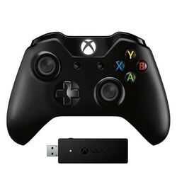 Microsoft Xbox One S Wireless Controller, black + Microsoft Xbox One Wireless Adapter for Windows-OPENBOX na playgosmart.cz