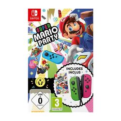 Super Mario Party + ovladače Nintendo Joy-Con, neonová zelená/neonová růžová na playgosmart.cz