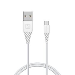 Datový kabel Swissten s prodlouženým Micro-USB konektorem pro odolné telefony, bílý na playgosmart.cz