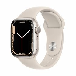 Apple Watch Series 7 GPS, 45mm Starlight Aluminium Case with Starlight Sport Band - Regular na playgosmart.cz