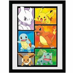 Zarámovaný plakát Comic Panel (Pokémon)