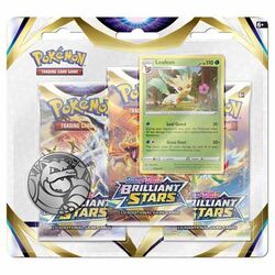 Kartová hra Pokémon TCG Sword & Shield 9 Brilliant Stars 3 pack Blister Leafeon (Pokémon)