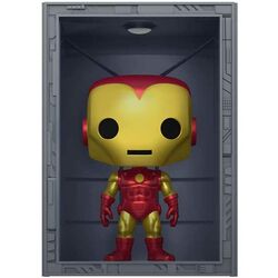 POP! Deluxe: Iron Man Hall of Armor Iron Man Model 4 (Marvel) Previews Edition (Metallic)