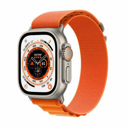 Apple Watch Ultra GPS + Cellular 49mm Titanium Case with oranžová Alpine Loop - Large na playgosmart.cz