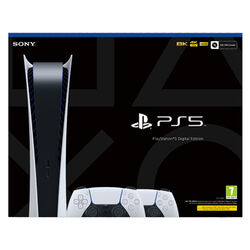 Sony PlayStation 5 Digital Edition + PlayStation 5 DualSense Wireless Controller, black & white | playgosmart.cz