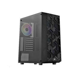 Aerocool MLG Hive, skrinka ATX, RGB LED ventilátor, černá, bez zdroje - OPENBOX (Rozbalené zboží s plnou zárukou) na playgosmart.cz
