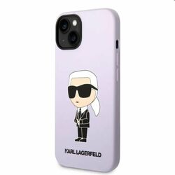 Zadní kryt Karl Lagerfeld Liquid Silicone Ikonik NFT pro Apple iPhone 14 Plus, fialové