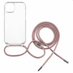 FIXED Pure Neck se šnůrkou na krk proApple iPhone 12/12 Pro, růžová