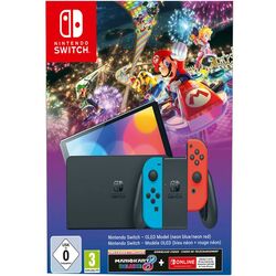 Nintendo Switch (OLED Model), neon + Mario Kart 8 Deluxe + 3 měsíční předplatné