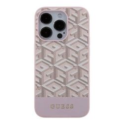Guess PU G Cube MagSafe Zadní Kryt pro iPhone 15 Pro Max, pink
