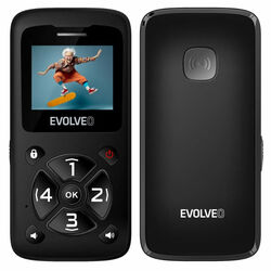 EVOLVEO EasyPhone ID, mobilní telefon pro seniory, černý