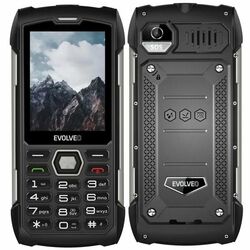 Evolveo StrongPhone H1, vodotěsný odolný Dual SIM telefon, černo-stříbrný