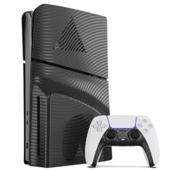 PlayStation 5 Slim Black Wave kryt na konzoli