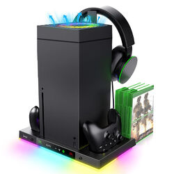 iPega XBX024S Multifunctional charging RGB stand with cooling for Xbox, black, vystavený, záruka 21 měsíců na playgosmart.cz
