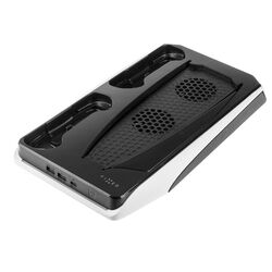Fixed multifunkční stanice s chlazením a nabíjením pro dva ovladače PS5 DualSense, použitá, záruka 12 měsíců na playgosmart.cz