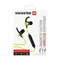 Bluetooth sluchátka Swissten Active, limetkové
