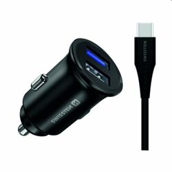 CL adapter Swissten pre Huawei Super Charge 22.5W + kabel Huawei Super Charge 5A 1,5m, černý