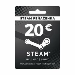 Steam nabití peněženky 20 €
